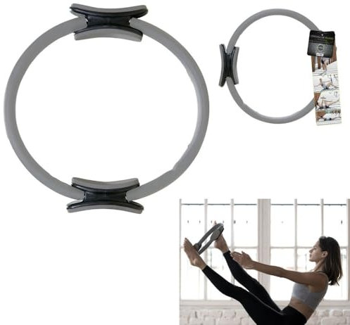 Pilates-Reifen Pilates Ring Circle Beckenboden Trainer Damen, Magic Fitness Ring Oberschenkeltrainer Trainingsgerät und Innenschenkel Trainer für Zuhause, Sport Ringe Training Set mit Übungen & Tasche