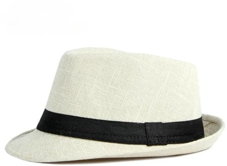 FULUJIDI Fedora Trilby Filzhut Hut Männer Hüte Britische Retro Jazz Hüte Outdoor Freizeit Sonnenblende Strand Hut Frauen Panama Sommer Hut Beige