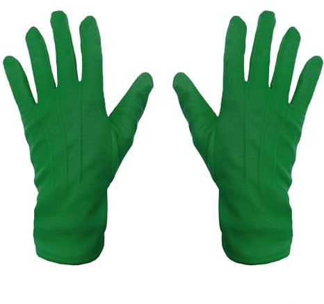 Oblique Unique® Handschuhe Herren und Damen Handschuh für Fasching Karneval Motto Party Kostüm Accessoire für Halloween (Dunkelgrün)