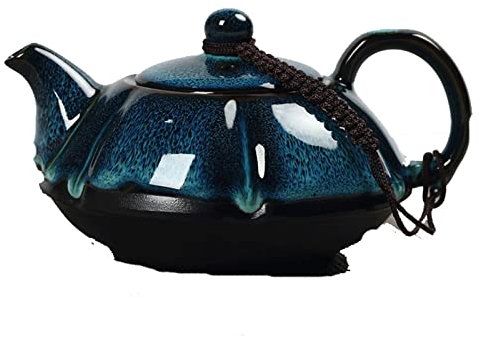 ABBNIA ,Tetera de transformación de Horno de jardín de té, Olla Individual, cerámica para el hogar, Juego de té de Horno Jun, Esmalte Tianmu