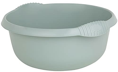 Hummelladen Schüssel rund grün - 7 Liter - 32 cm - Waschschüssel Spülschüssel Wasserschüssel Lebensmittelecht Kunststoff Spüle Haushaltsschüssel Universal Küchenschüssel Pflege nestbar