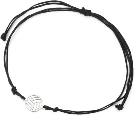 TEAMER Bracciale Pallavolo Bracciale in acciaio inox dainty pallavolo corda bracciale moda sport gioielli per gli amanti della squadra atleta allenatore di pallavolo
