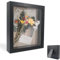 Cornice portafoto 3D, Cornice Profonda da Riempire 25 x 25 cm, con Lastra Acrilica Trasparente, Cornice per Oggetti 3D Più Profonda di 3 cm, per Regalo di Nozze, Nero