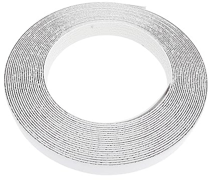 Veemoon Pvc Adhesive Edge-banding Flexible Strip Hot Melt Tape Self-adhesive Veneer Edges Banding Tape 2cm X 10m for Furniture Cabinet Worktop Edge Protection