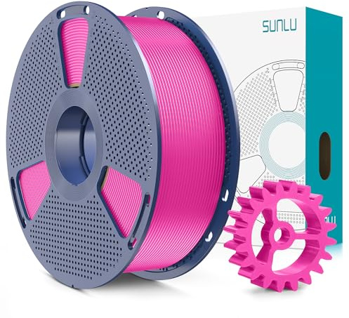 SUNLU PLA+2.0 Filament 1.75mm, Upgrade PLA Plus 3D Drucker Filament, Stärker und robuster, High Speed PLA+ Filament, Maßgenauigkeit +/-0,02mm, 1KG 3D Druck PLA+ Filament, Magenta