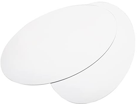 HOUDERCO Pegatinas Autoadhesivas De Pared Espejo Ovaladas 17x27 Cm, Calcomanías para Dormitorio y Baño, Vinilo Acrílico Plata, Decoración Fácil y Ecológica, Pack De 2 Unidades