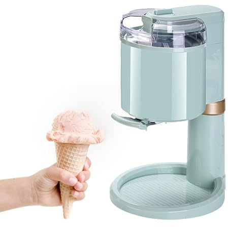OzcNykt Macchina per Gelato Soft, Yogurt E Gelato alla Frutta, 1000 Ml, Automatica, Facile da Pulire, Congelatore Incorporato, Vaniglia, Cioccolato, Fragola, Menta, caffè