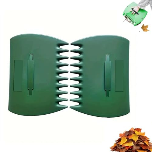 Rastrillo Recogedor Ergonómico 3 en 1 – Recogedor ligero de hojas y césped con garras, diseño anti-dobleces, herramienta duradera para jardín y patio para recoger hojas, recortes, césped y basura (#A)