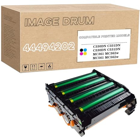 RSENSO Unità Tamburo Compatibile Per Tamburo Immagine Per 44494202, Grande Capacità, Funzionante Per C330DN C331DN C530DN C531DN MC361 MC362w MC561 MC562w 1Pack