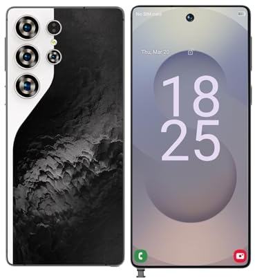 Telefoni Cellulari S26 Ultra 5G, Smartphone Android 14.0, Telefono Cellulare Con Fotocamera Da 7,3 Pollici, 16GB RAM 1TB ROM, 8000 MAh, 72 MP 108 MP, Doppia SIM Gratuita Sbloccata,Black-7.3 Inch