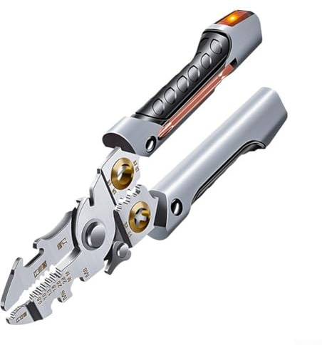 21-in-1 Wire Stripper Tool for Electricians, Crimper Cable Cutter Pliers with Stainless Steel Construction, AWG 18-106 and 1.0-2.5 mm² Compatibility, Ergonomic