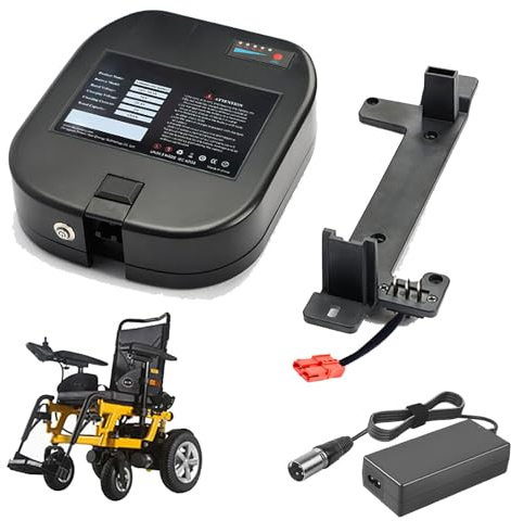 HJGHY Lithium Ion Batteries 24V 7.8Ah 10Ah Replaceable Battery with Charger and BMS 24V Wheelchair Lithium Battery for 50W-250W Motor Conversion Kits,Anderson 24V7.8Ah