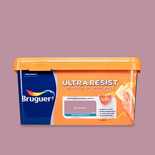 Bruguer ULTRA RESIST Pintura para paredes ultra lavable Lila Nocturno 4L