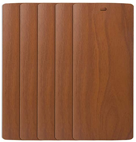 DALIX Wood Vinyl Vertical Blinds Parts Repair Set Walnut 82.5 High Window 5 Pack