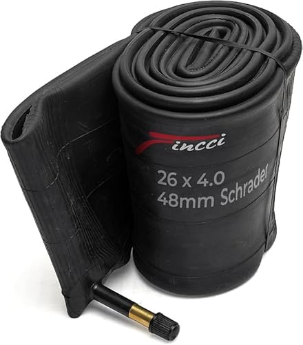 Fincci 26 x 4,0 Pollici 48mm Schrader Valvola Interna Camera d'Aria per Grassa MTB Montagna Bici Bicicletta