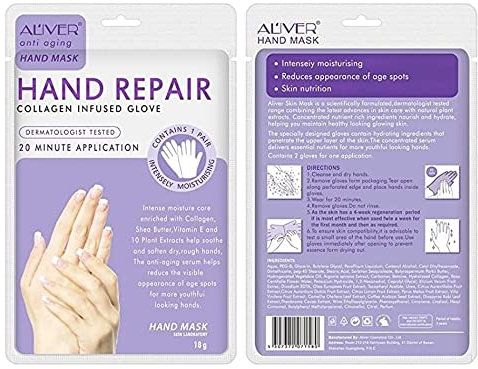 Pack of 3 Hand Moisturizing Glove Hand Peel Mask Gloves Moisture Enhancing Spa Glove For Dry Hands | Exfoliating Hand Peeling Mask Rough Skin Repair Dead Skin Remover For Men & Women Natural Product