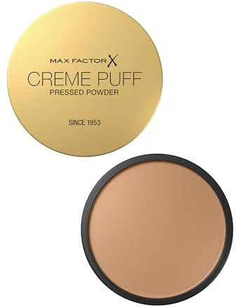 Max Factor Creme Puff Cipria Compatta, Finish Opaco e Texture Leggera, Adatta a Tutti i Tipi di Pelle, 013 Nouveau Beige, 14 g
