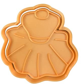 The Cookie Cutter Hub 9cm Wedding Bridesmaid Dress Cookie Cutter and Matching Embosser for Cookies Biscuits Clay Baking Decoration