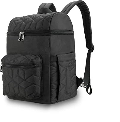 SONARIN Große Kapazität Multifunktionale Baby Wickelrucksack Wickeltasche,Stilvolle Wasserdichte Babytasche Wickeltasche Rucksack Reisetasche mit Kinderwagen Haken für Mama & Papa(Schwarz)