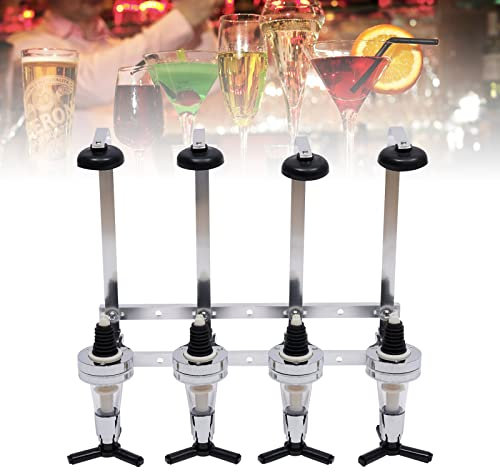 4-Flaschen-Alkoholspender, an der Wand montierter Alkoholspender, Flaschenhalter für Alkoholspender zur Wandmontage – tragbarer Despensor, Alkohol-Cocktails, Schüsse für Home Bar, KTV Night Club