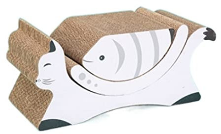 RUTAVM Kratzbaum Katzenkratzer, Gewelltes Katzenkratzpolster, Premium-Katzenkratzpolster, Ideal Für Kätzchen Und Katzen, 3-in-1-Katzenkratzer Kratzstamm Im Innenbereich