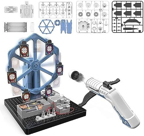 Learning Toys Educational Science Kit Shooting Games 8 9 10+ Year Old Boys Girls,Kids Electronics Kit Building Blocks Set,STEM Toys Science Experiments Birthday Gift 8-12 Year Old Boys Kids