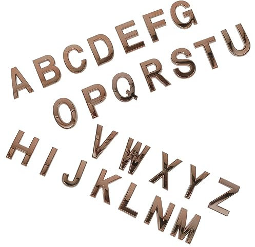 26 Selbstklebende Buchstabenschilder 5cm Abs Kunstharz