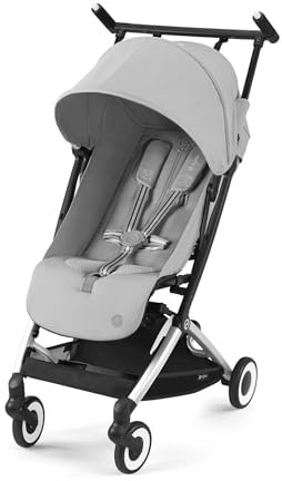 CYBEX Gold Passeggino Libelle con Cintura One-Pull, Per Bambini da 6 Mesi a 4 Anni Circa (Max. 22 kg), Ultraleggero (Solo 6 kg), Fog Grey (Grigio con Telaio Argento)