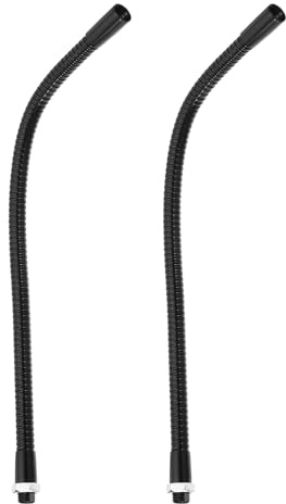PATIKIL 11,8'' Schwanenhals-Schlauch, 2 Stück M10 Feingewinde Biegsamer Metallschlauch Flexibler Arm Weiche Röhre Verlängerung für Lampe, DIY-Ausrüstung, Schwarz | Verlängerungsschlauch mit weichem Arm, flexibel, aus Metall, biegbar mit feinem Gewinde für Lampe, DIY-Ausrüstung