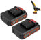 Flintronic 2 piezas Mini batería de motosierra, 24V-1500MAH Batería a Motosierra para Motosierra Eléctrica Inalámbrica, Sierra de Poda Portátil con Una Mano, para Cortar Madera, Podar, Jardín.