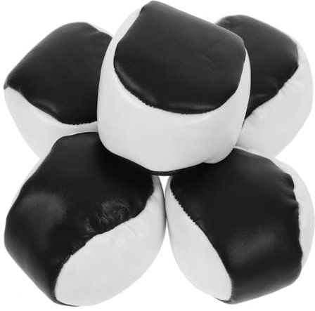 HEMOTON Sandsäcke Wurfspiel Sitzsäcke 5 Stück aus PVC Schwarz Klein für Kinder Outdoor Indoor Spiele Gartenpartys Schulspiele Geburtstagsfeiern