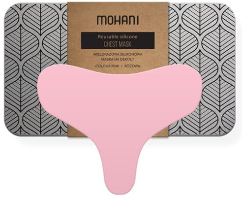 Mohani Antifalten Dekollete Pad aus 100% Medizinischem Silikon | Dekollete Anti Falten Pad | Silikon-Pflegepads Wiederverwendbar gegen Anti Aging und Brustfalten