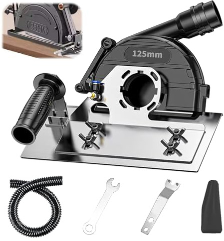 Winkelschleifer Ständer Führungsschlitten 45° Fasenschneiden, Halterung 100-125mm, Schnittleist 0-40mm