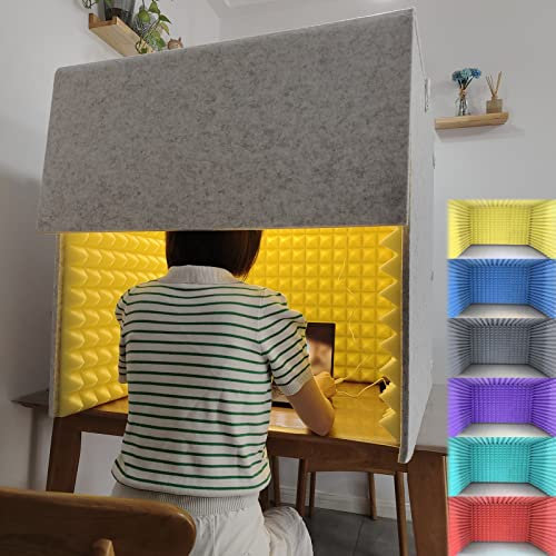 Tragbarer Vocal Booth Isolationswürfel für Musikstudio, Schlafzimmer und Heimschreibtisch, schalldichte Abdeckung für Aufnahmestudio, Podcasts, Singen und Rundfunk