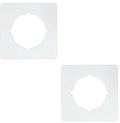 GQNDGN 2 Pack Square Door Knob Backplate, White 3.52 x 3.52 Door Handle Filler Repair Plate, Lockset Backing Cover for Wood & Metal Interior Exterior Doors