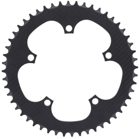 POENVFPO 130BCD Vollcarbon-52T-Fahrradkettenblatt, 5-Loch-Fahrradkettenblatt, Geeignet für Straßenradfahren, Falträder