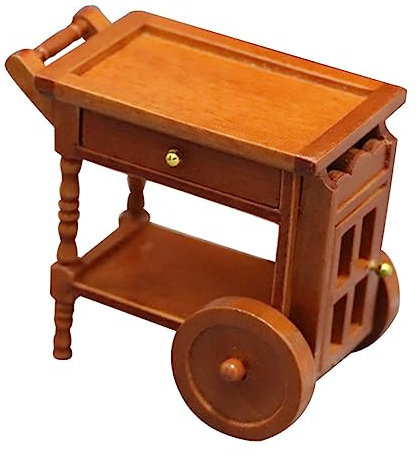 BESTonZON Doll House Trolley Aus Miniatur Getränkewagen Für Puppenhaus Dekoratives Accessoire Für Kreative Szenen Maßstab Für Realistische Gestaltung