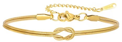 Dreamtimes Knot Love Armband für Frauen Forever Love Knot Infinity Armband für Paare Dainty Forever Infinity Edelstahlarmband Freundschaft Schmuck Geschenke