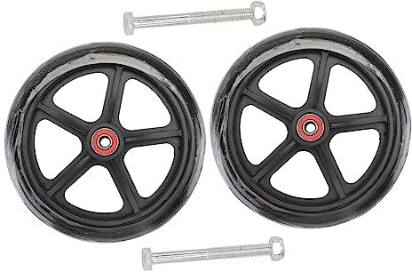 Angoily 2pièces Lot De Roues Avant Pour Pneu Plein De Petite Roue Noire Accessoires Pour