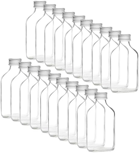 Flaschenland 20 Glasflaschen 100ml, Taschenflasche, Flachmann für Liköre & Tastings oder Produktproben von Whisky und Rum