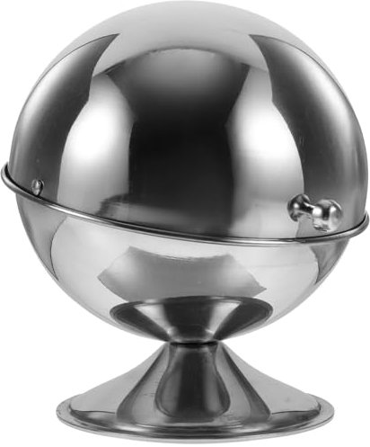 HOMOBABE 30Oz Boule de Stockage de Sucre Acier Inoxydable avec Couvercle Hermétique Pot à Épices pour Cuisine Design Élégant et Pratique pour Sucre Café