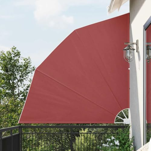 HaoChrymec Faltbarer Balkonfächer Terracotta-Rot, UV-beständig, Sichtschutz & Windschutz für Balkon, Terrasse und Garten, Klappbar, 210 x 210 cm