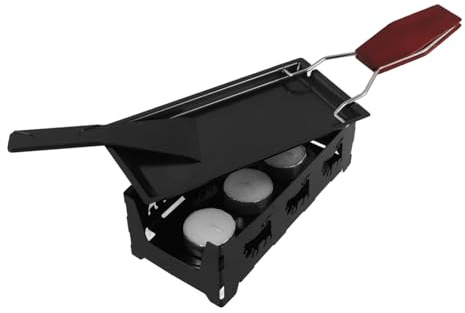 MAGICLULU Folding Baking Tray Cheese Melter Grill Pan for Raclette Cheese Melter Pan Cooking Griddle Frying Plate