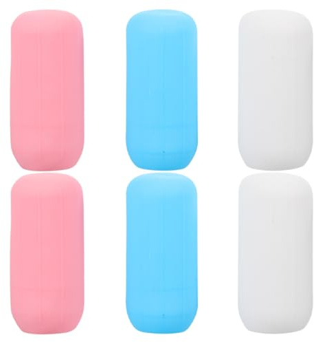 GALPADA Coperture Installare in da Bottiglie Elastiche Viaggio da Silicone per Usare 6 Pezzi, Facili Protezione Antiperdita Contenitori da Viaggio Shampoo Lozione