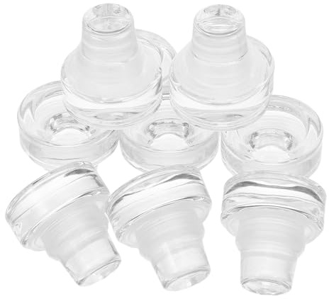 BIUDECO Tapones de Corcho en Forma de T para Botellas de Vidrio Sellado Hermético Reutilizable para Vino Pack de 10 Unidades Tapa Cristal Compatibles para Almacenamiento y Fiestas