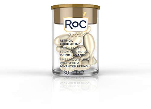 RoC - Retinol Correxion Line Smoothing Night Serum Capsules - Daily Anti-Wrinkle & Anti-Aging Treatment - Visibly Reduces Fine Lines & Wrinkles - Overnight Skincare - 10 Capsules