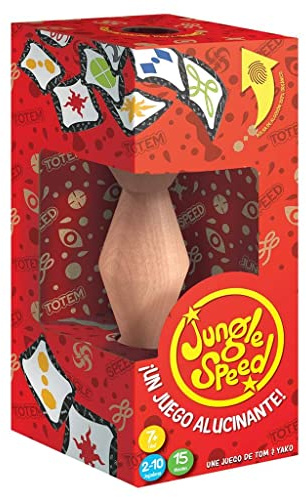 Asmodee Jungle Speed Juego de Cartas, Juego de Mesa Divertido para Amigos y Familia, A Partir de 7 Años, De 2 a 10 Jugadores, 10 Minutos por Partida, En Español y Portugués
