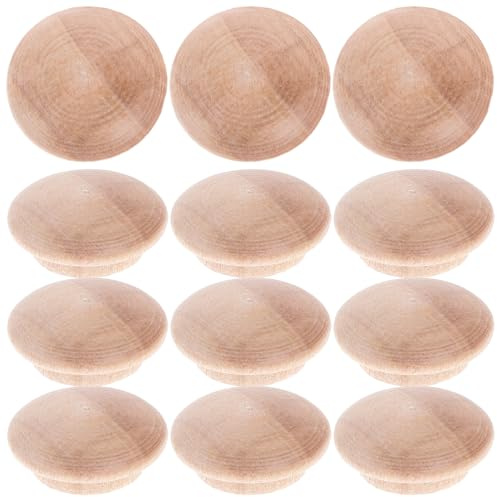 Holzstopfen: ULTECHNOVO Schraubenlochdübel, Holzdübel mit Knopfverschluss, geeignet für die Reparatur von Möbeltreppendekorationen, 20 x 15 mm, 25 Stück