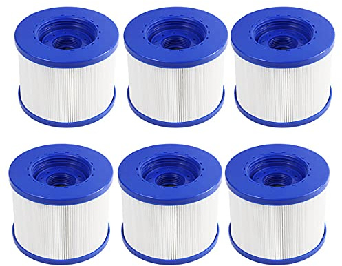 YanBan - Filtro para Piscina, Paquete de 6, Repuesto, Tubo Caliente, Agua, Ondas de Salud, SPA, 104 mm, Pet + Tela no Tejida, Compatible con Clever SPA