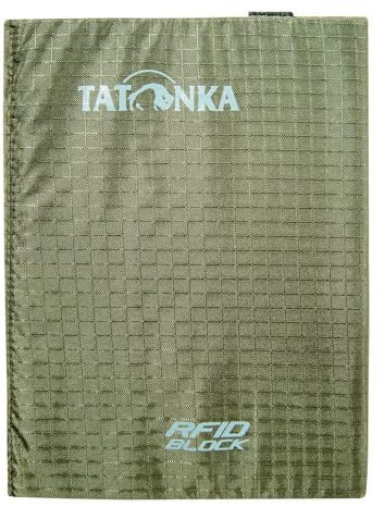 Tatonka Kartenhülle Card Holder 12 RFID B - Kreditkarten-Etui mit RFID Blockierung - TÜV geprüft – bietet Platz für 12 Bankkarten - 12,5 x 9 x 1 cm - Oliv-grün